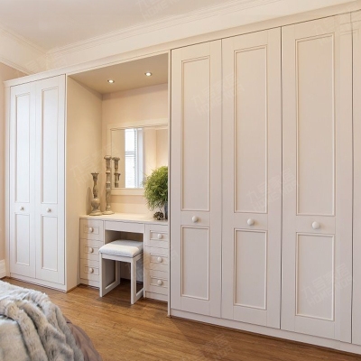 北欧米色小户户型全屋家具整体衣柜定制走入定制走入式衣柜