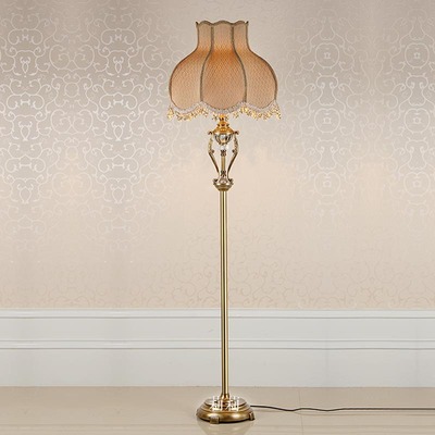 高档复古古铜落地灯客厅台灯卧室床头头灯美式落地灯