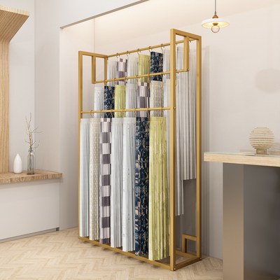 挂布布料展示架服装陈列毛巾毛巾架架子落地式窗帘商用展示柜