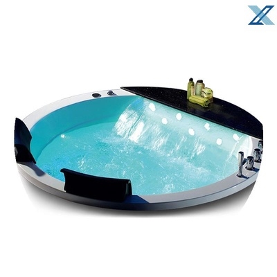 家用恒温浴缸圆形浴池加热陶瓷嵌入式按摩浴缸