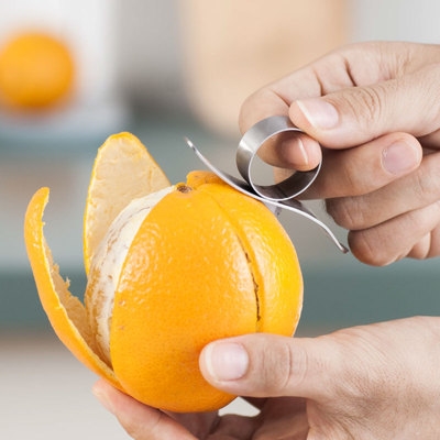 脐橙橙果水果橘子器扒皮剥拨开橙橙子不锈钢开开水果分割器