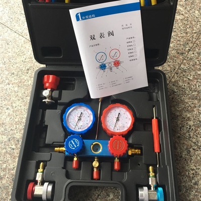 冷媒加氟光合汽车空调套装维修工具雪种压力表双表