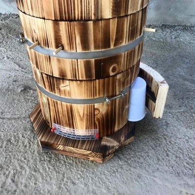 圆桶蜂箱土养诱蜂箱工具圆形加厚中蜂箱碳化蜂箱招蜂箱格子享折扣