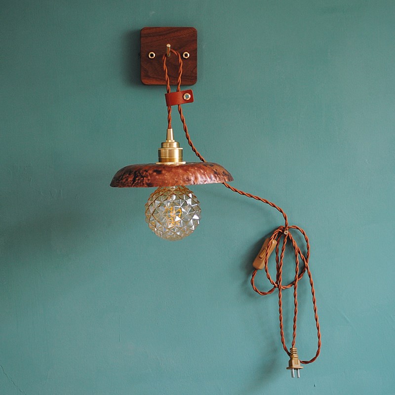 手工锻打紫铜吊灯餐厅复古做旧壁灯床头头灯壁灯