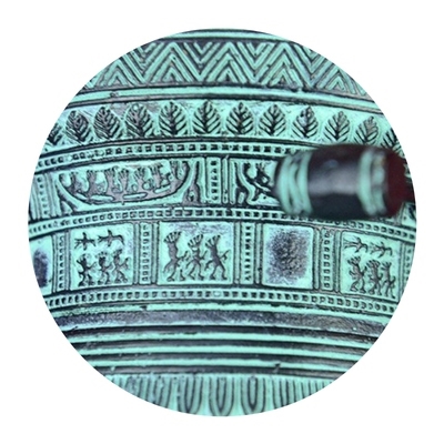 广西壮族铜鼓民间手工艺品办公会议室装饰摆件铜鼓