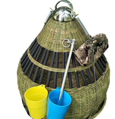 鸡笼圆形竹编家用鹧鸪专业上山媒鸡笼子竹制笼子