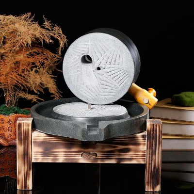 豆腐机石磨盘电动小石磨.家用石磨豆浆机磨豆机磨大米手工民间