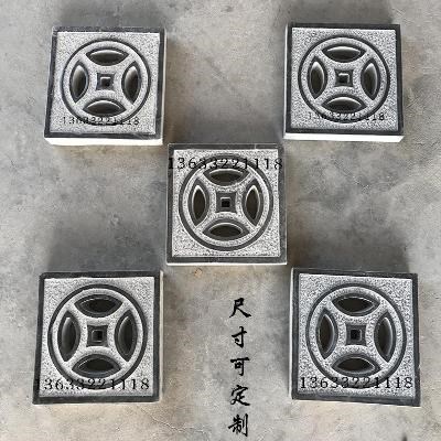 石雕地漏铜钱井盖青石镂空水篦室内外下水道花岗岩石雕