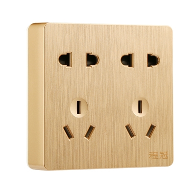 插座家用电源电工面板双孔国际线装明盒明孔孔电源插座