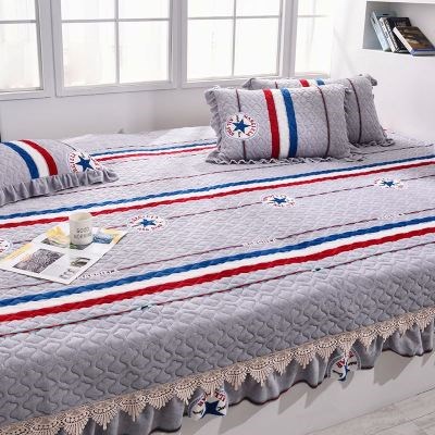 火炕冬季裙边榻榻米大炕套罩垫床单花边定做北欧床盖