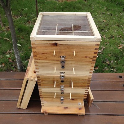 格子箱中蜂方格子蜂箱蜜蜂内径25cm煮腊蜂箱土蜂箱杉木蜂箱