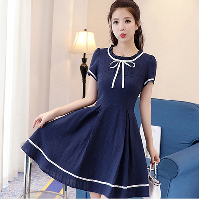 10初中学生夏季连衣裙子大童少女装12岁14女孩主持人演出礼服夏天