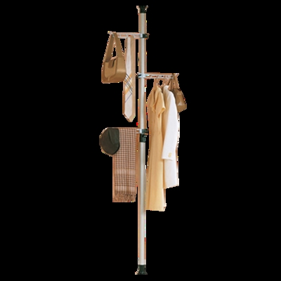 顶天立地晾衣架落地伸缩升降单杆室内阳台不锈钢活动置地