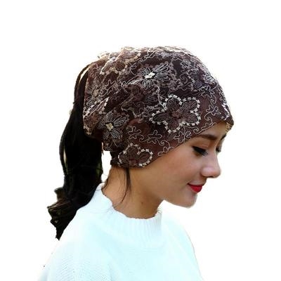 网红月子帽子款纱巾遮白发头饰帽子头巾女潮个性包头帽遮白发头饰