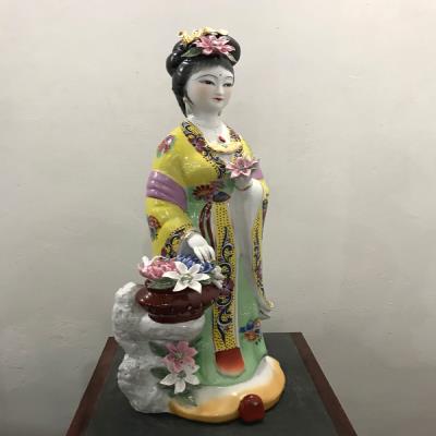 正品百花花仙子花神花仙神像佛像供奉摆件16-20-24寸摆件