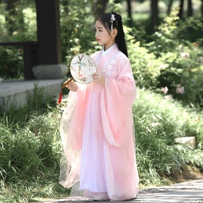 女童汉服古装布衣公主十岁11连衣裙
