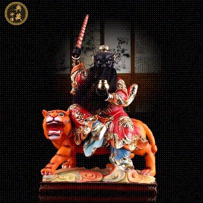 天师骑虎张天师像张镇宅辟邪保平安摆件神像张道陵摆件