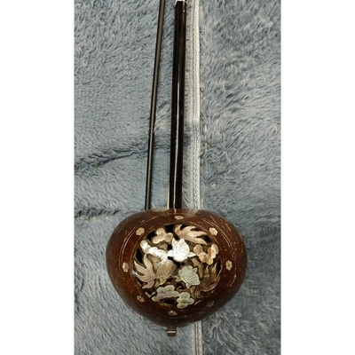 椰胡精制潮州潮汕乌木贝雕椰胡