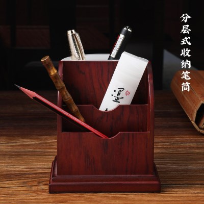 创意琉璃玉笔筒摆件办公室桌面文具收纳装饰品送领导老师实用礼品