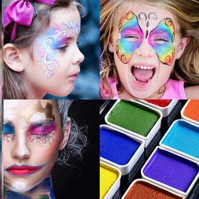 红色小丑彩绘脸部身体人体戏剧彩妆儿童油彩水彩颜料