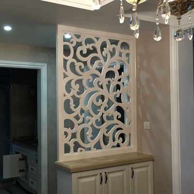 玄关雕花镂空通花入户隔断屏风木雕进门花格通花板