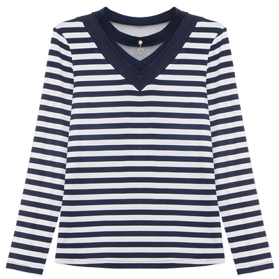 t恤2020年新款时尚洋气早秋女士上衣潮打底衫宽松衣服妈妈遮肚子 - 尧