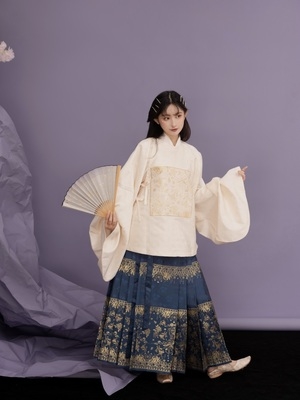 制补大襟圆领金圆领服织常明惊鸿日常秋季金鱼花火汉服