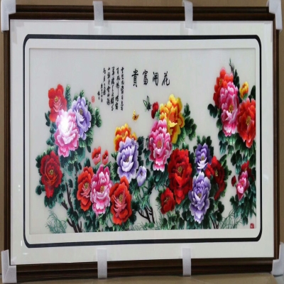 苏州刺绣机绣手工鸿运当头紫气东来成品真丝客厅装饰画苏绣