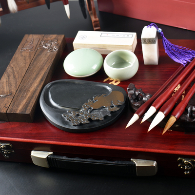高档兰斋文房四宝套装礼盒笔墨纸砚成人书法毛笔文房四宝