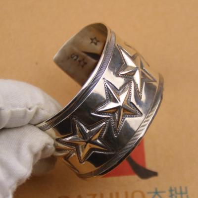 正品品大codysanderson五角星薄款宽面手镯925925复古手镯