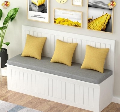 卡座试衣阳台储物沙发靠背服装店餐桌家用带储物柜卡座