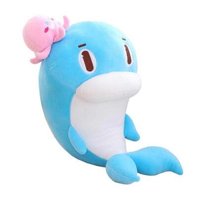 阿布玩偶陪我一起学习海豚公仔手办娃娃毛绒玩具毛绒布艺类玩具