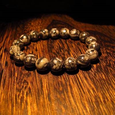 6-8-10mm天然贝化玉石法螺天手链女手串玛瑙手链