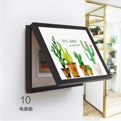 遮丑遮挡配电箱掀盖壁挂配电家用多功能现代装饰画