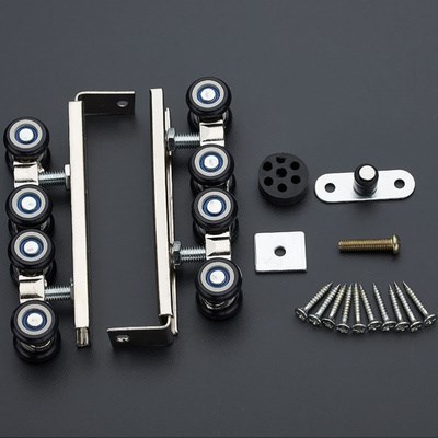 凹轮轮浴室移门壁柜推拉门凹槽单边滑轮木门门下吊滑