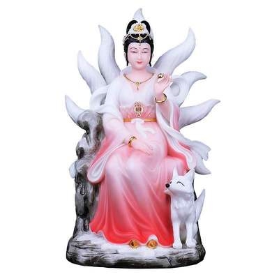 汉白玉供奉胡仙灵仙灵狐姻缘桃花佛像居家神像摆件