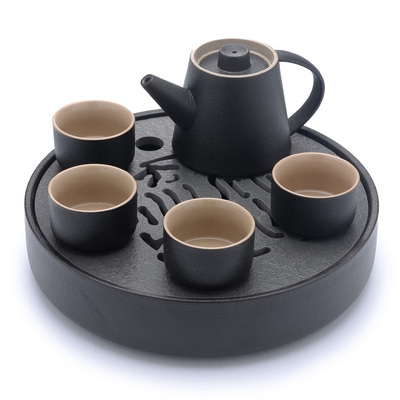 高档天生大器金石茶盘套装陶瓷整套功夫茶具