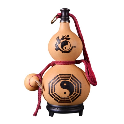 酒葫芦防渗蜂蜡装酒摆件真天然水壶仿古装水大号酒壶酒瓶随身八卦
