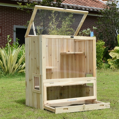 宠物龙猫电冰窝笼子冰窝专用实木降温别墅豪华笼子