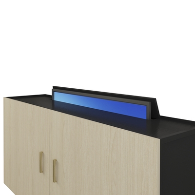 智能升降电视柜明玉同款嵌入式苏明隐形卧室超薄电视柜