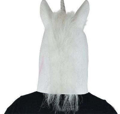 头套角角同款沙雕马头套独角抖音玩偶面具