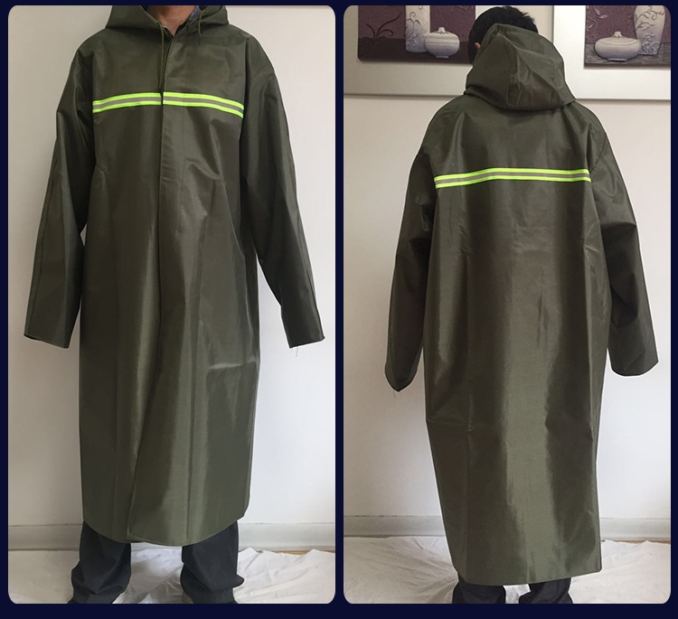 军绿雨披长款劳保连体士兵帆布抗洪大褂老式伞