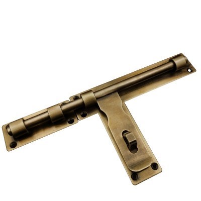 肖插插销门锁大门明装闩门老式黄铜明插销