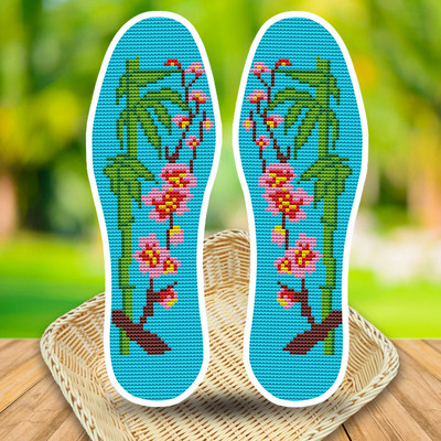 鞋垫满绣刺绣纯棉棉布情侣成人自己绣鞋鞋店鞋垫