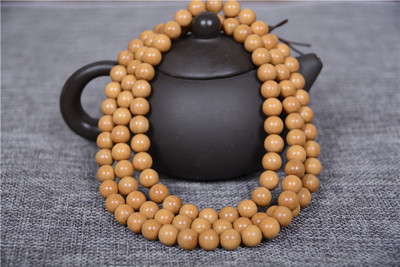 俄罗斯桦木树手串原木老料108颗檀香赛黑男女手链佛珠