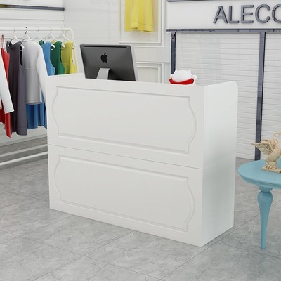 收银台柜台简约现代超市美容院服装店女装前台小型收银台