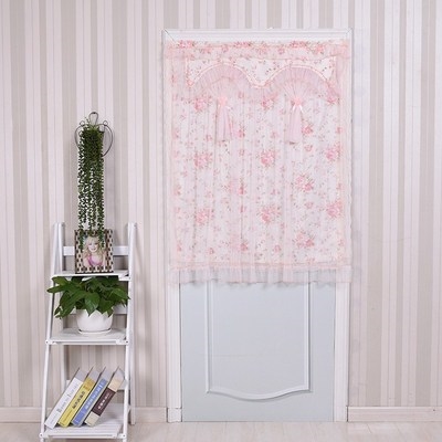 粘贴式软妹走廊玄关漂亮韩式窗门帘装饰女生门帘短款半帘布艺房间