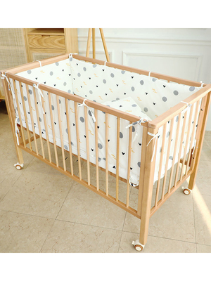 高档婴儿床拼接大床全榉实木可移动多功能宝宝新生儿婴儿床