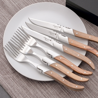 西餐餐具牛排刀叉套装欧式餐刀高档花梨木柄西餐刀具