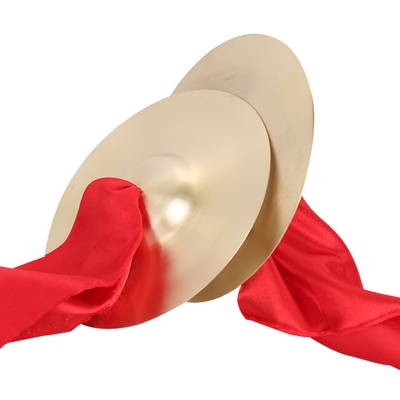 长红绸布铜镲三句打击乐器锣鼓道具小嚓吊钹腰鼓堂鼓